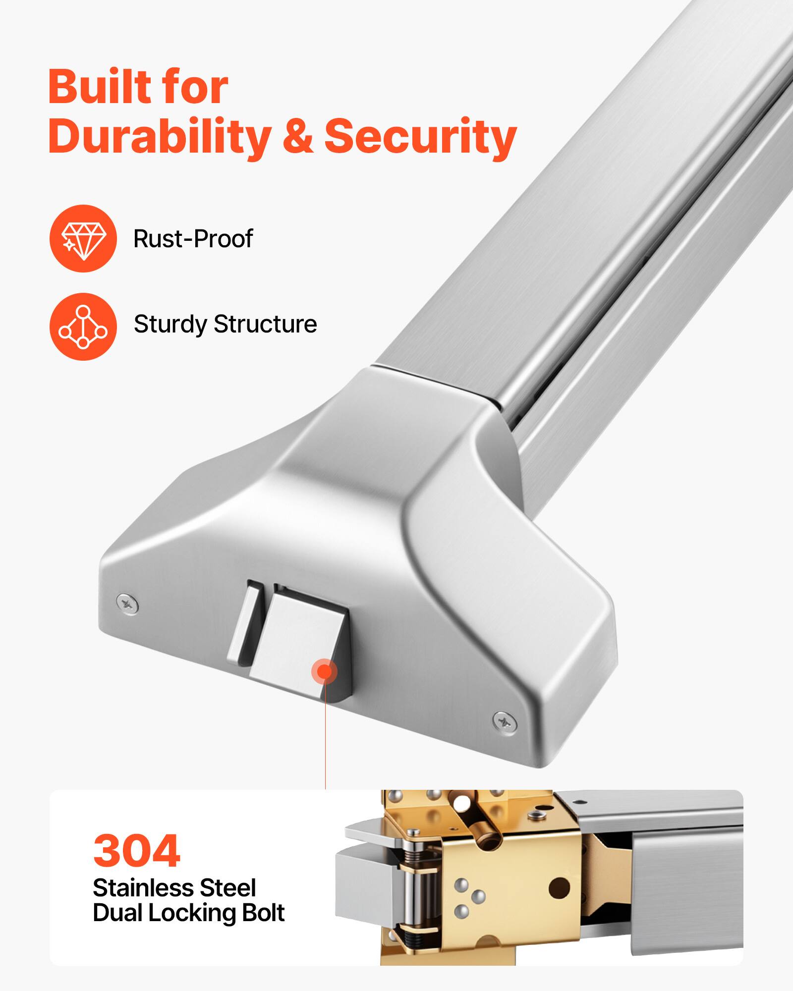 Built for Durability & Security

- Rust-Proof
- Sturdy Structure

304 Stainless Steel Dual Locking Bolt