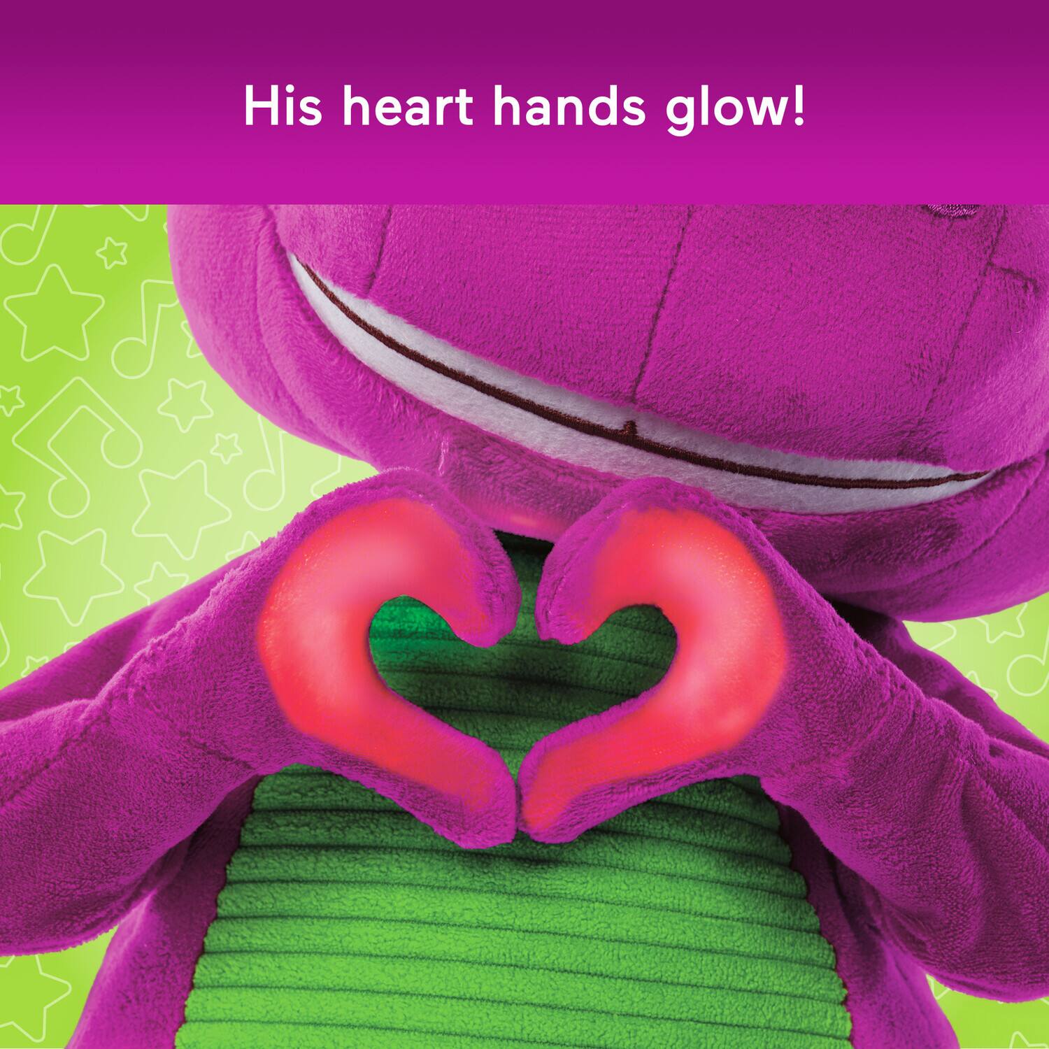 His heart hands glow!