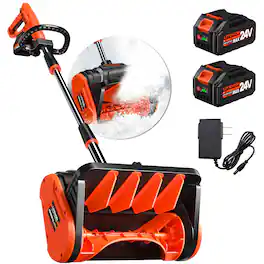 LITEKON - 40V Cordless Snow Blower with 4.0Ah Battery & Charger, 13-Inch Wide Clearing, 16.5ft Snow Throw - Orange