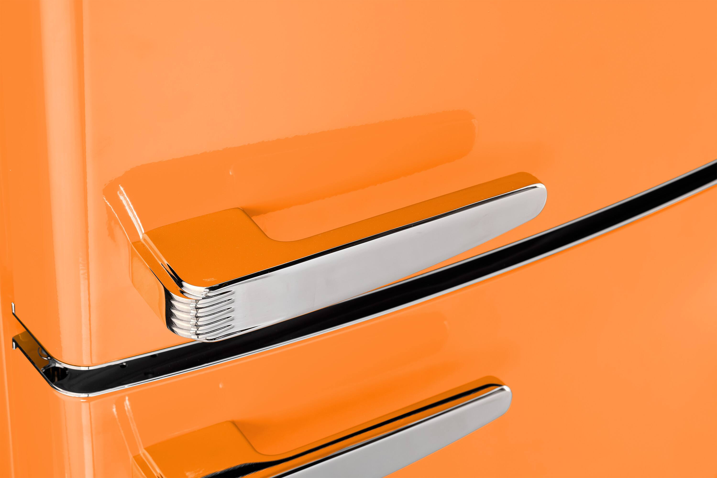 Alt View 9. Unique Appliances - Classic Retro 16.7 cu.ft Bottom Freezer Counter Depth Refrigerator - Creamsicle Orange.