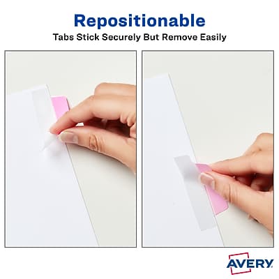 Repositionable  
Tabs Stick Securely But Remove Easily  
AVERY
