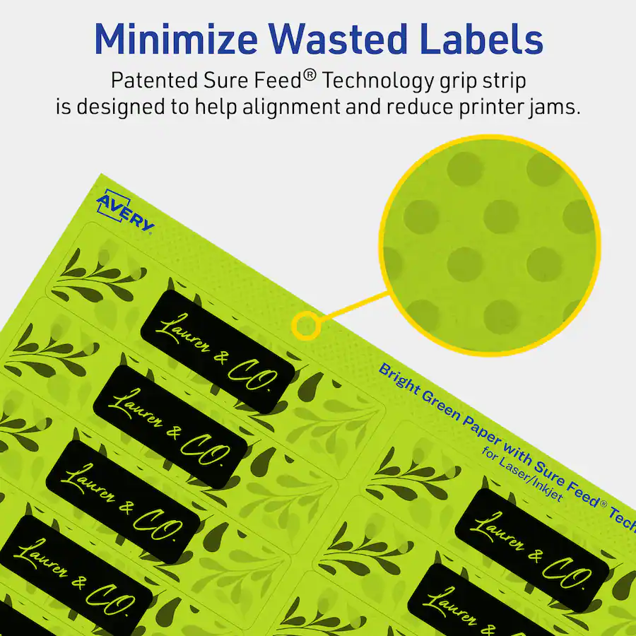 Rectangular In Paper Example Avery Printable Rectangle Labels, Bright 1