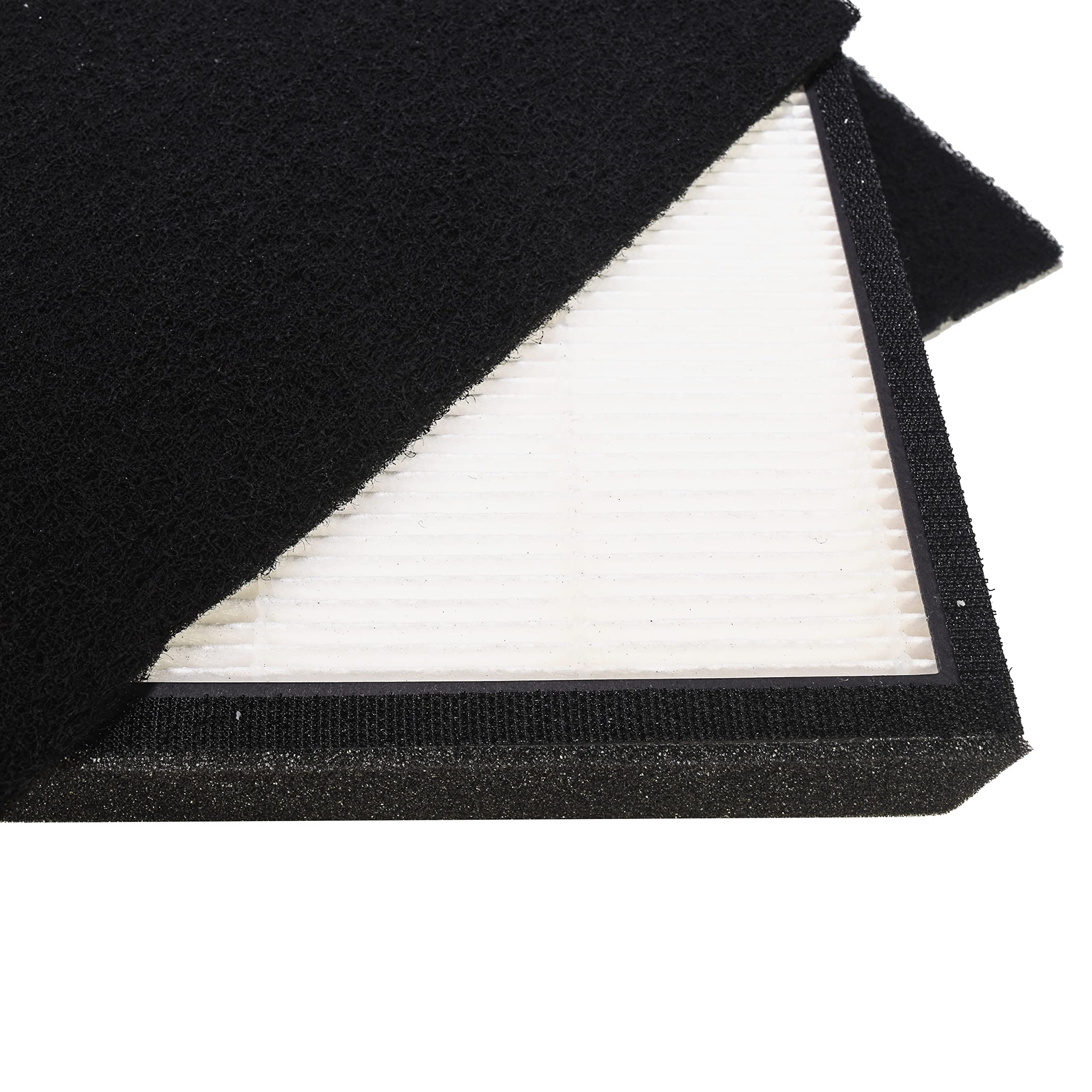 Left. HQRP - True HEPA H13 + Carbon Pre-Filters Replacement Set for GermGuardian AC5900WCA AC5900WDLX, Replaces FLT5900 J.