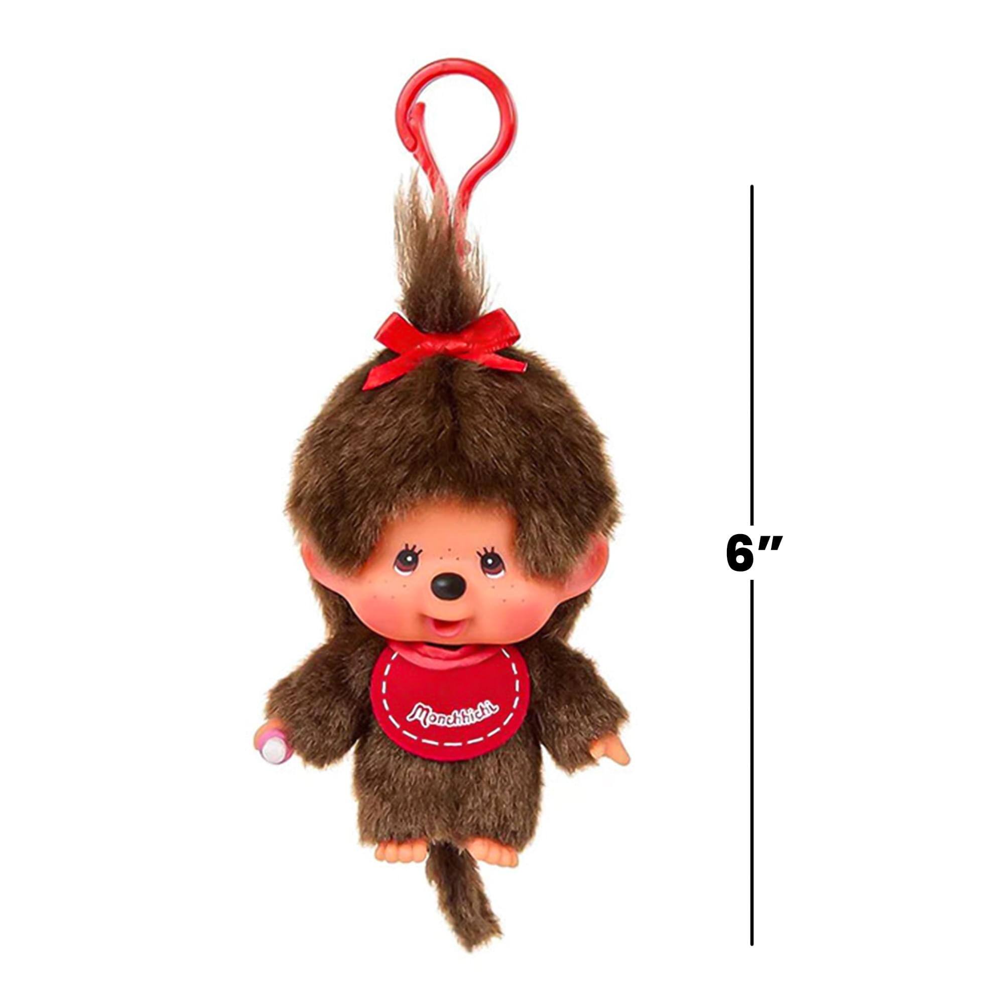 Alt View 2. Sumikkogurashi - Monchhichi Girl 4 Inch Plsuh Keychain - Brown.