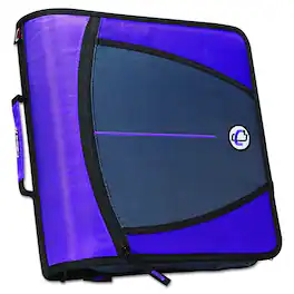 Case It - Large Capacity Zipper Binder 3 Rings 3" Capacity 11 X 8.5 Purple