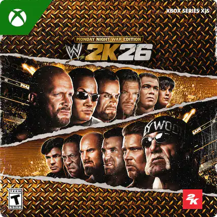 XBOX SERIES X|S
MONDAY NIGHT WAR EDITION
WWE 2K26
TEEN
ESRB - T (Teen 13+)