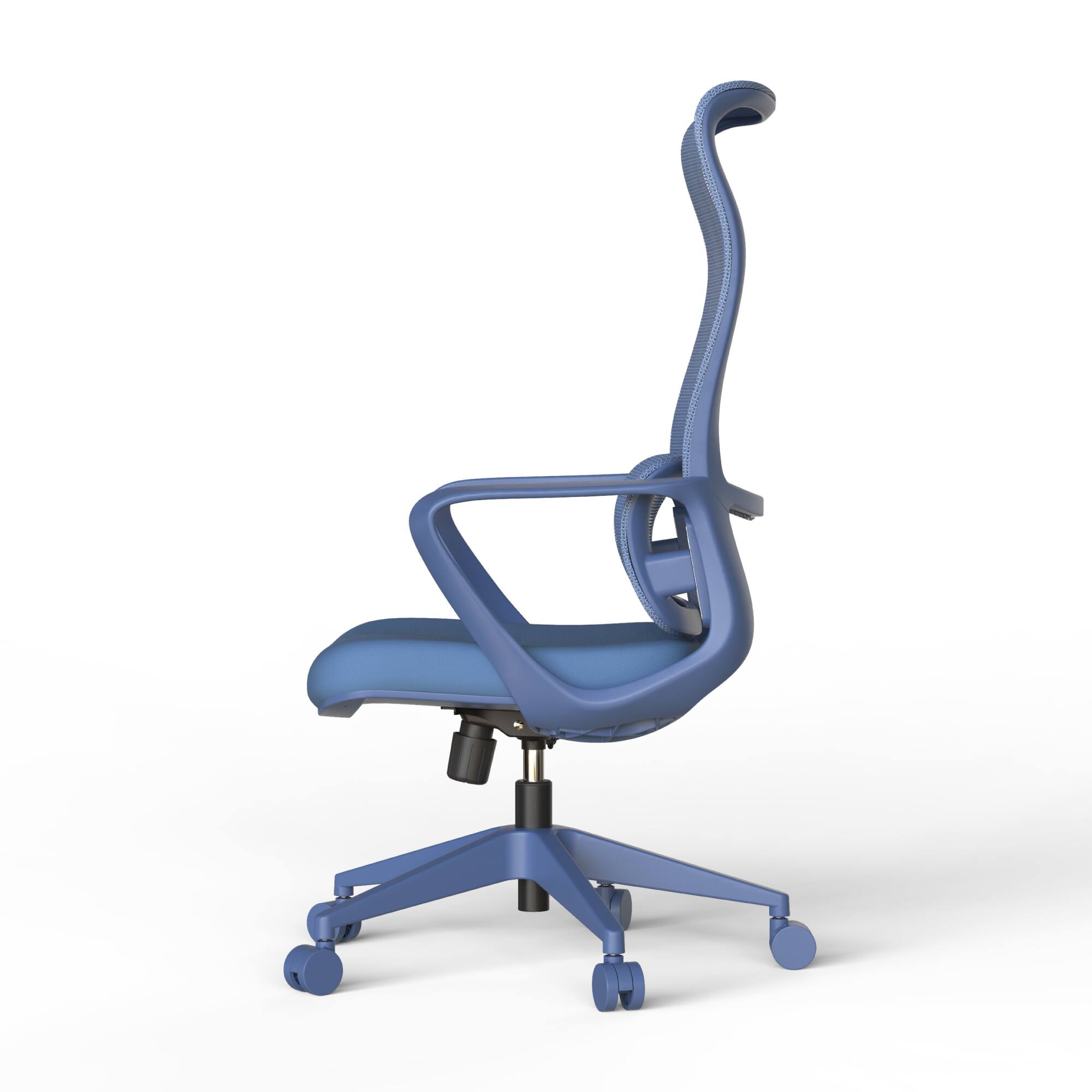 Alt View 2. Forest'nSky - Modern Ergonomic Mesh Office Chair – High-Back Executive Desk Chair with Lumbar Support, Adjustable Height, Blue - Blue.