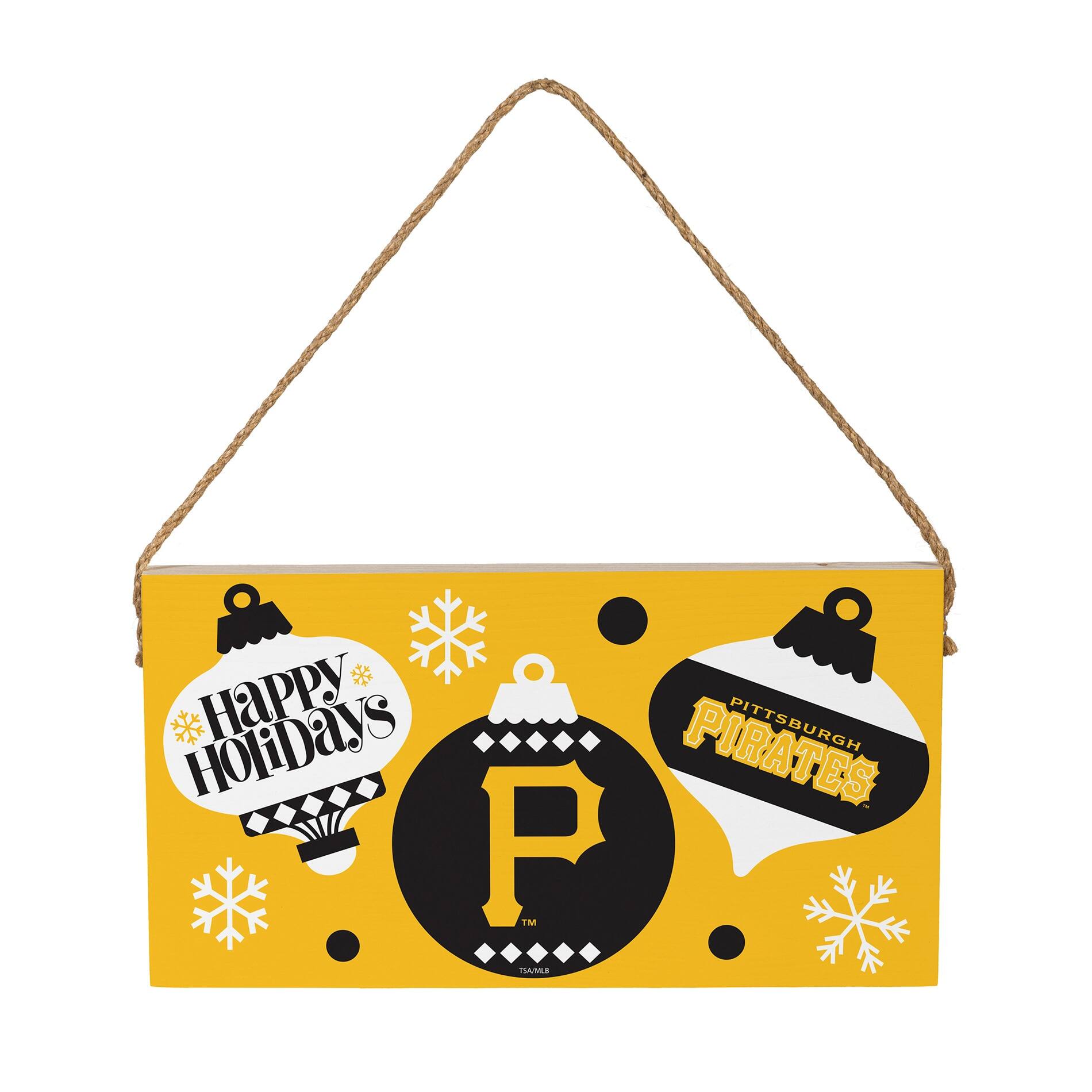 Pittsburgh Pirates 6" x 11" Holiday Wood Wall Sign