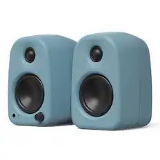 Front. Kanto - Kanto UKI Bluetooth Desktop Speakers - Pair - Blue.