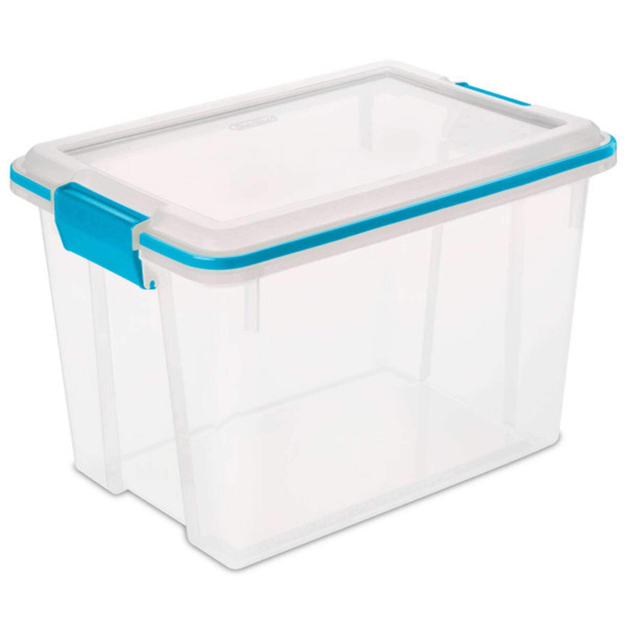 Front. Sterilite - Sterilite Large 20 Qt Home Storage Container Tote with Latching Lids, (24 Pack).