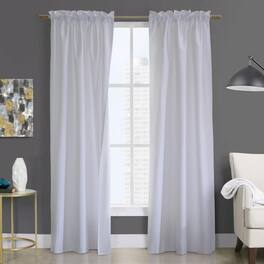 Commonwealth Home Fashions - Commonwealth Prescott Pole Top Dressing Window Curtain Panel Pair - 40x63" - White