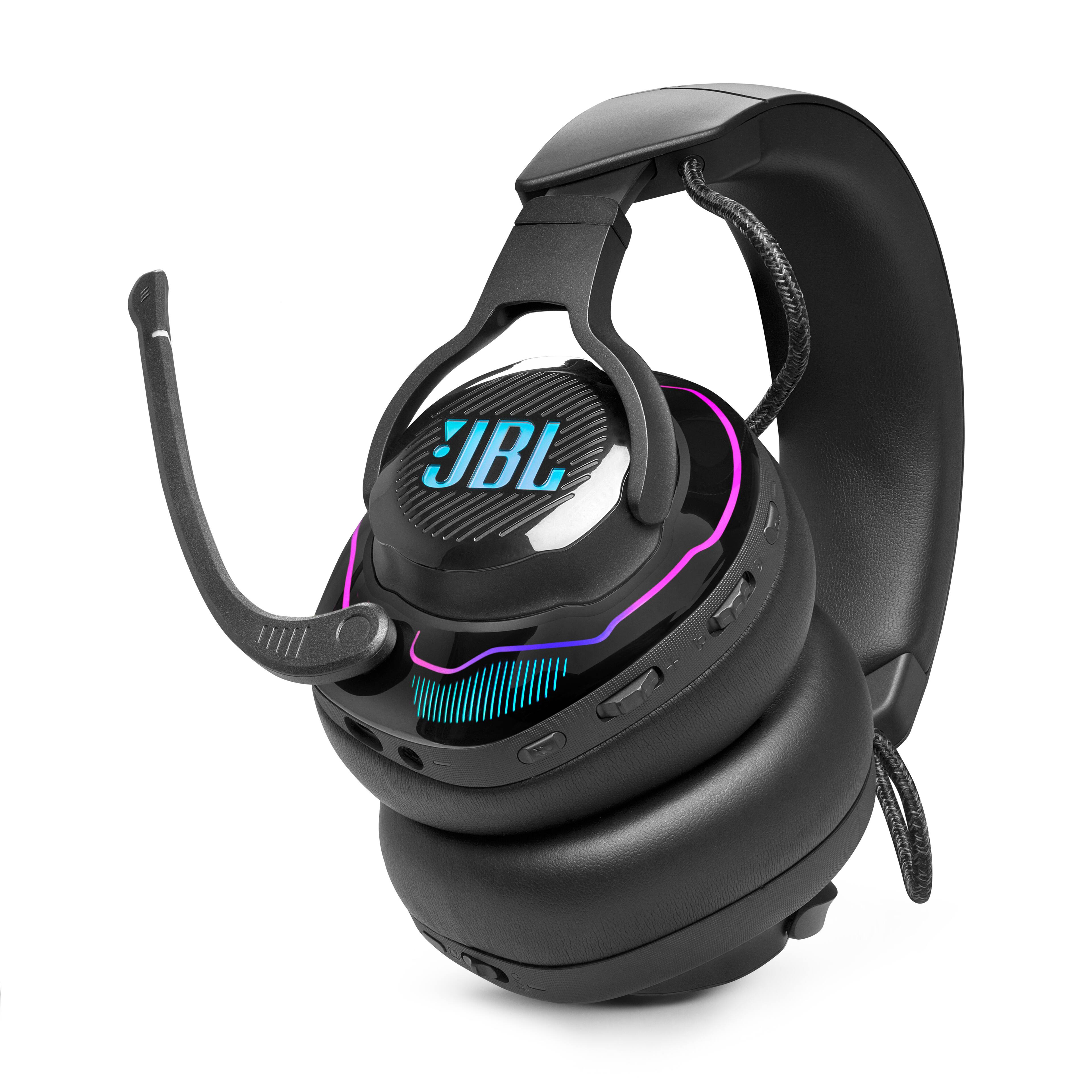 Alt View 5. JBL - Quantum 910X Wireless over-ear gaming headset with detachable boom mic - Black.