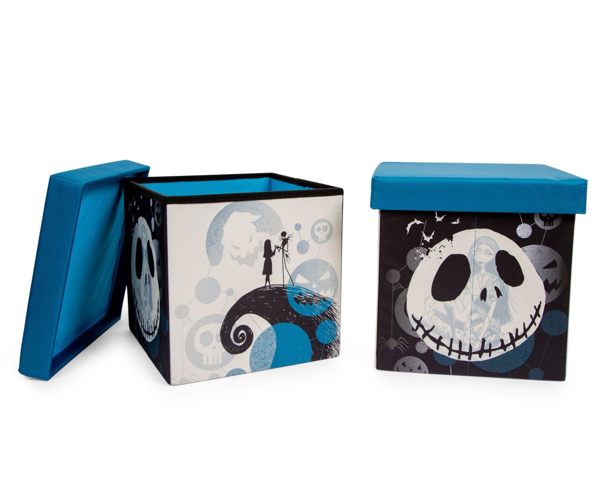 Alt View 1. Disney - Disney The Nightmare Before Christmas Jack & Sally Storage Bins | Set of 2 - Blue.