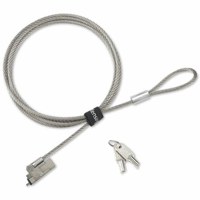 Kensington - Slim NanoSaver 2.0 EQ Keyed Laptop Lock - 5.91 ft Cable - Patented T-bar/Key Lock - Plastic, Nylon, Stainless