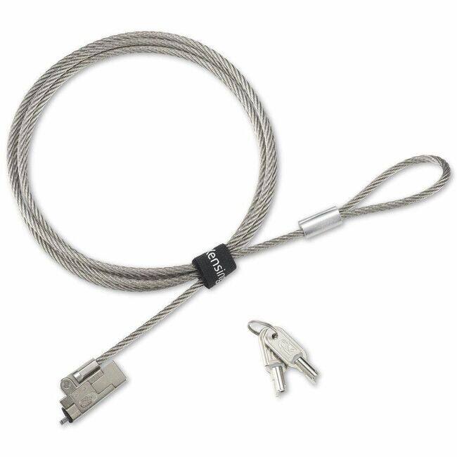 Front. Kensington - Kensington Slim NanoSaver 2.0 EQ Keyed Laptop Lock - 5.91 ft Cable - Patented T-bar/Key Lock - Plastic, Nylon, Stainless.