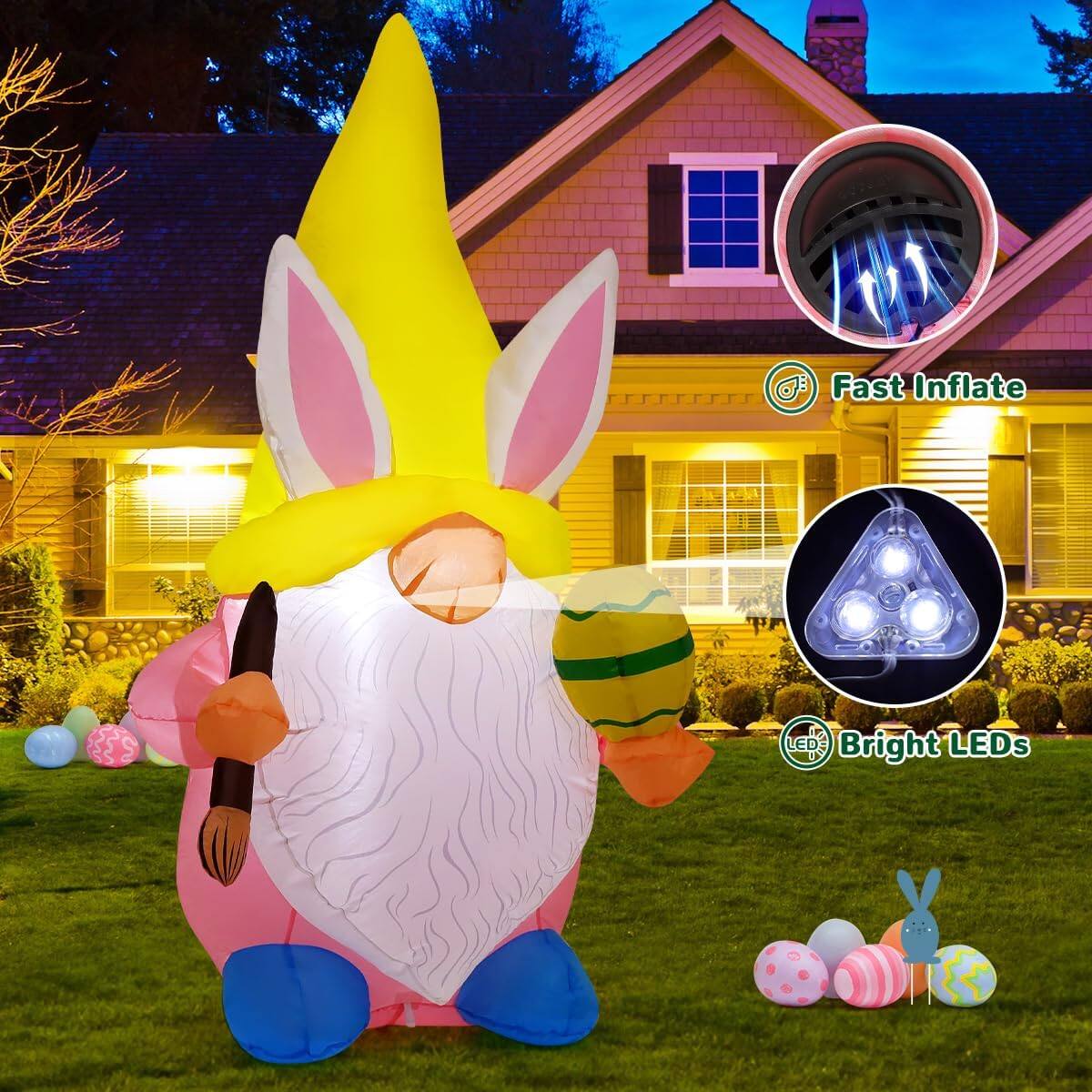 Fast Inflate  
LED US  
Bright LEDs