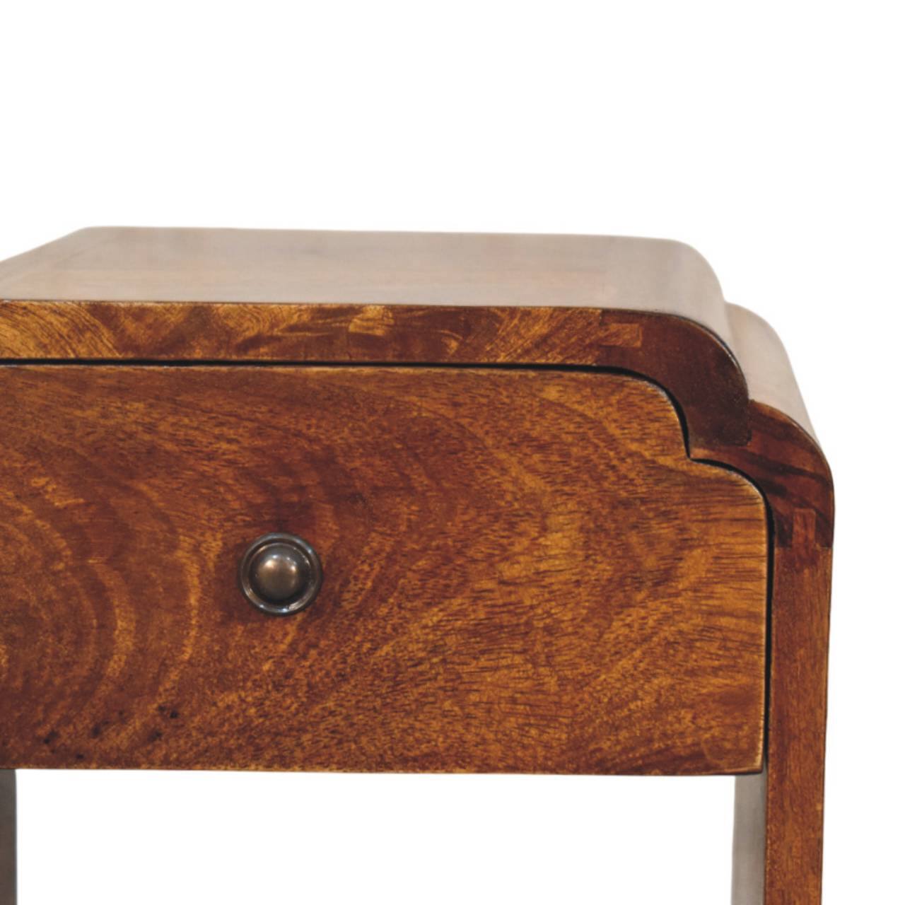 Back. Artisan Furniture - Artisan Furniture Solid Wood Newton Mini Chestnut Nightstand with a Drawer and Open shelf - Chestnut.