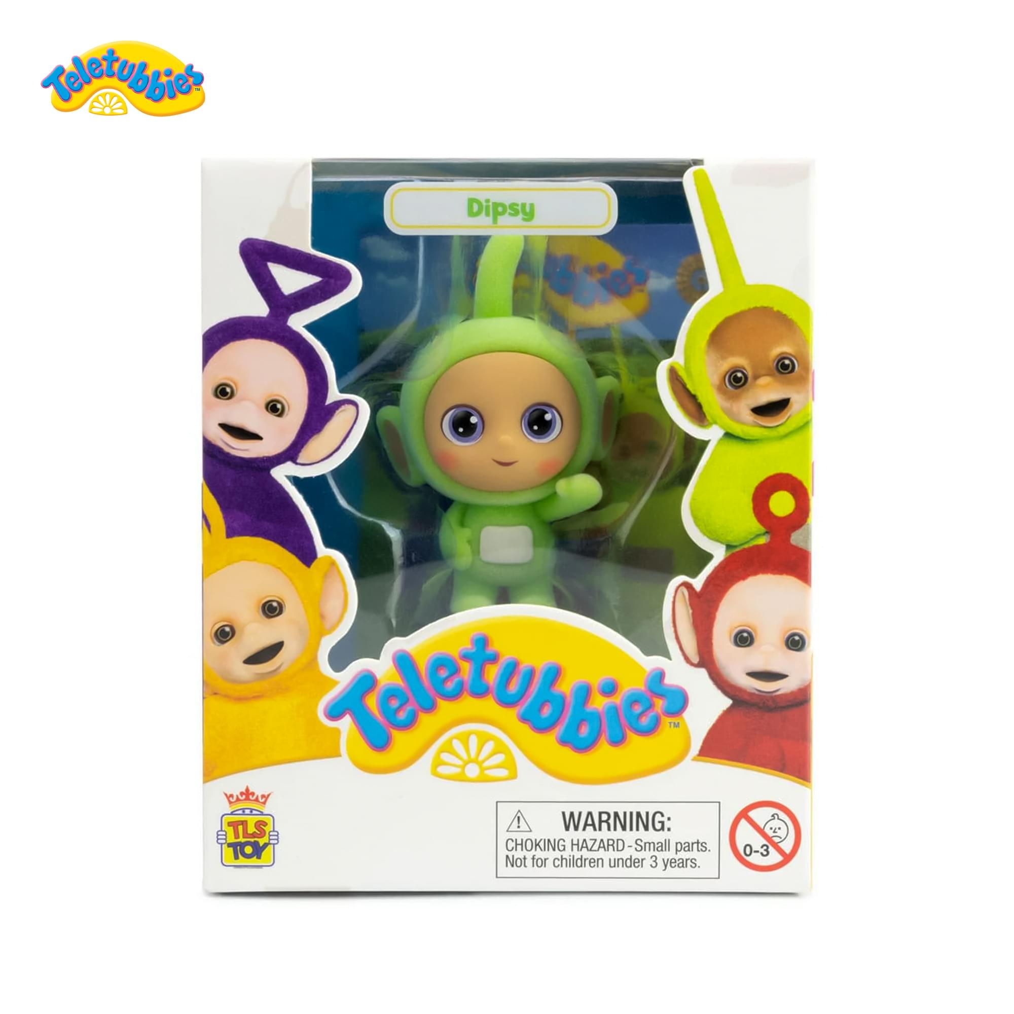 Teletubbies Dipsy Teletubbies TLS!  
WARNING: E TOY CHOKING HAZARD - Small parts. 0-3 Not for children under 3 years.