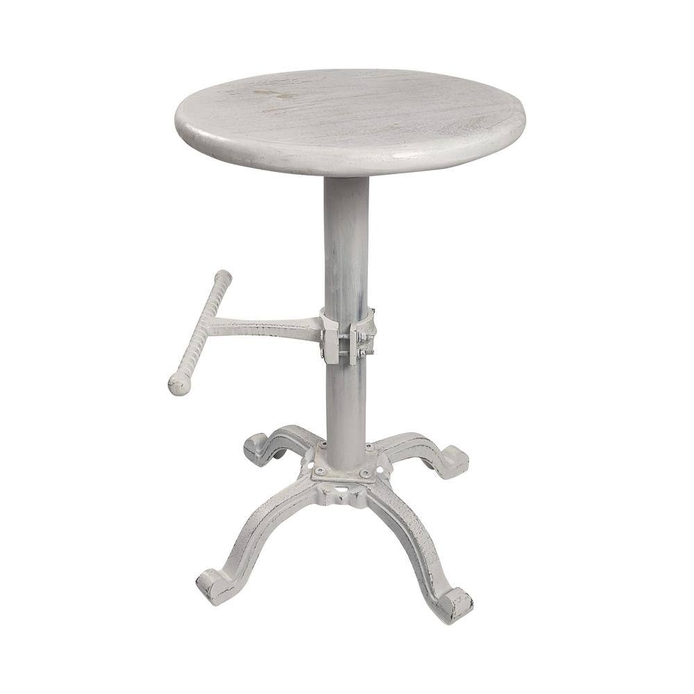 Carolina Chair & Table Justin Adjustable Barstool Whitewash - Best Buy