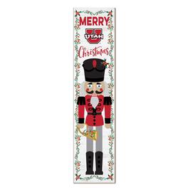 Jardine - Utah Utes 11" x 46" Nutcracker Holiday Leaner Sign - White