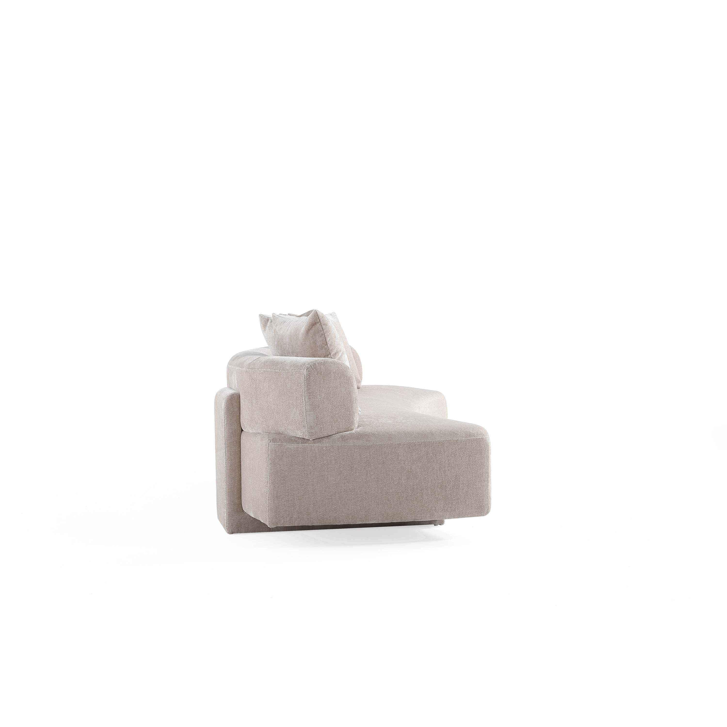 Alt View 3. Manhattan Comfort - Verandah Mid-Century Modern 112" Chenille Sofa - Beige.