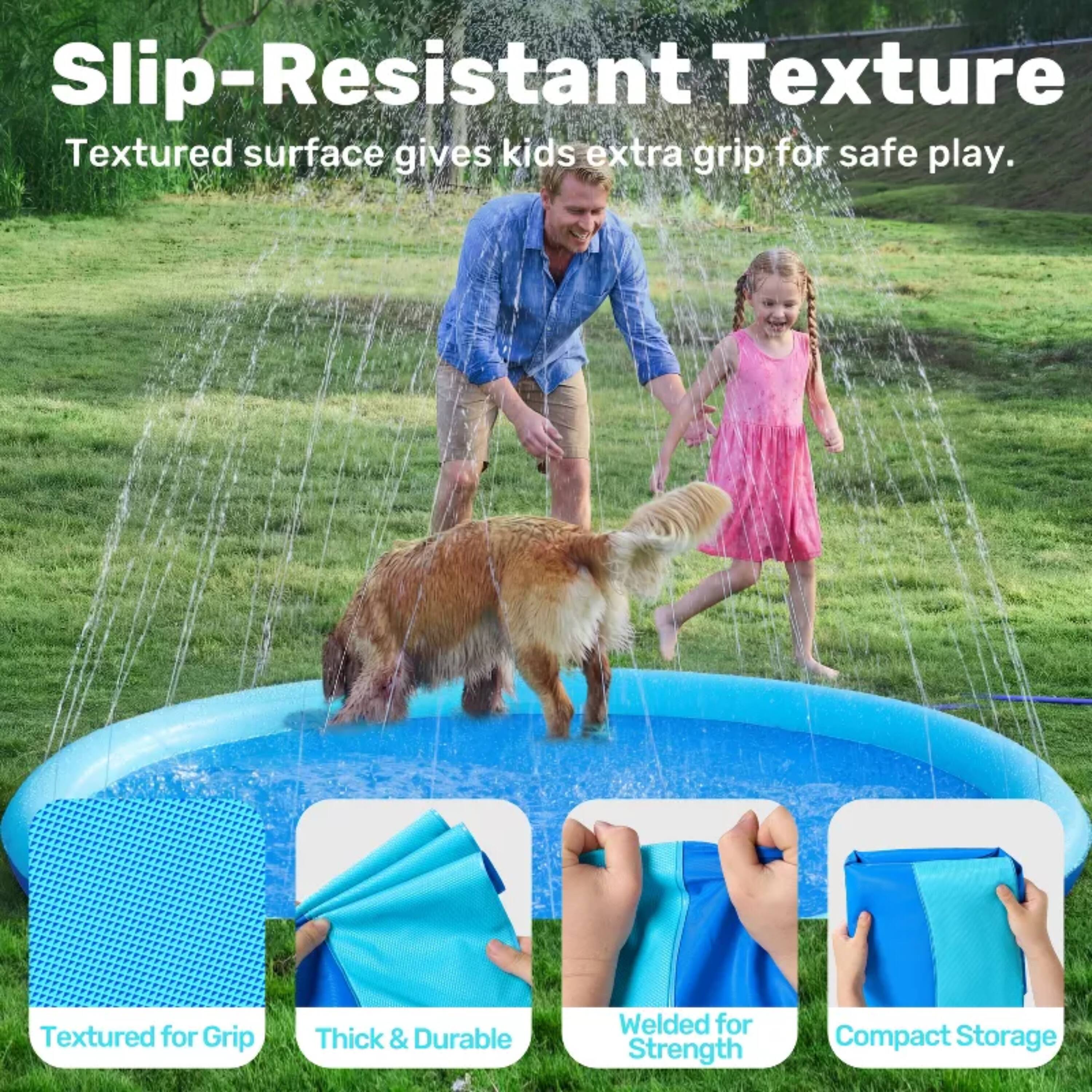 Slip-Resistant Texture  
Textured surface gives kids extra grip for safe play.  

Textured for Grip  
Thick & Durable  
Welded for Strength  
Compact Storage