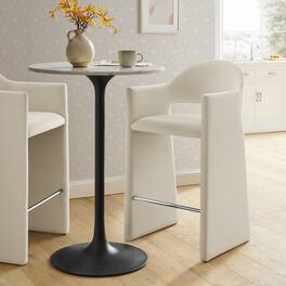 Talia 41 Inch Performance Velvet Bar Stool by Modway - Alabaster
