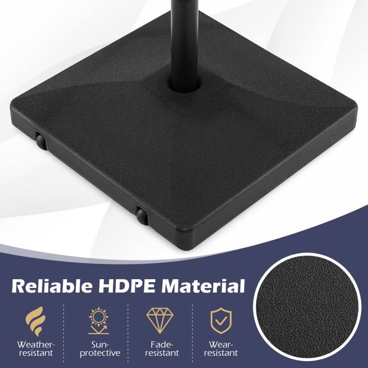 Reliable HDPE Material  
Weather-resistant  
Sun-protective  
Fade-resistant  
Wear-resistant