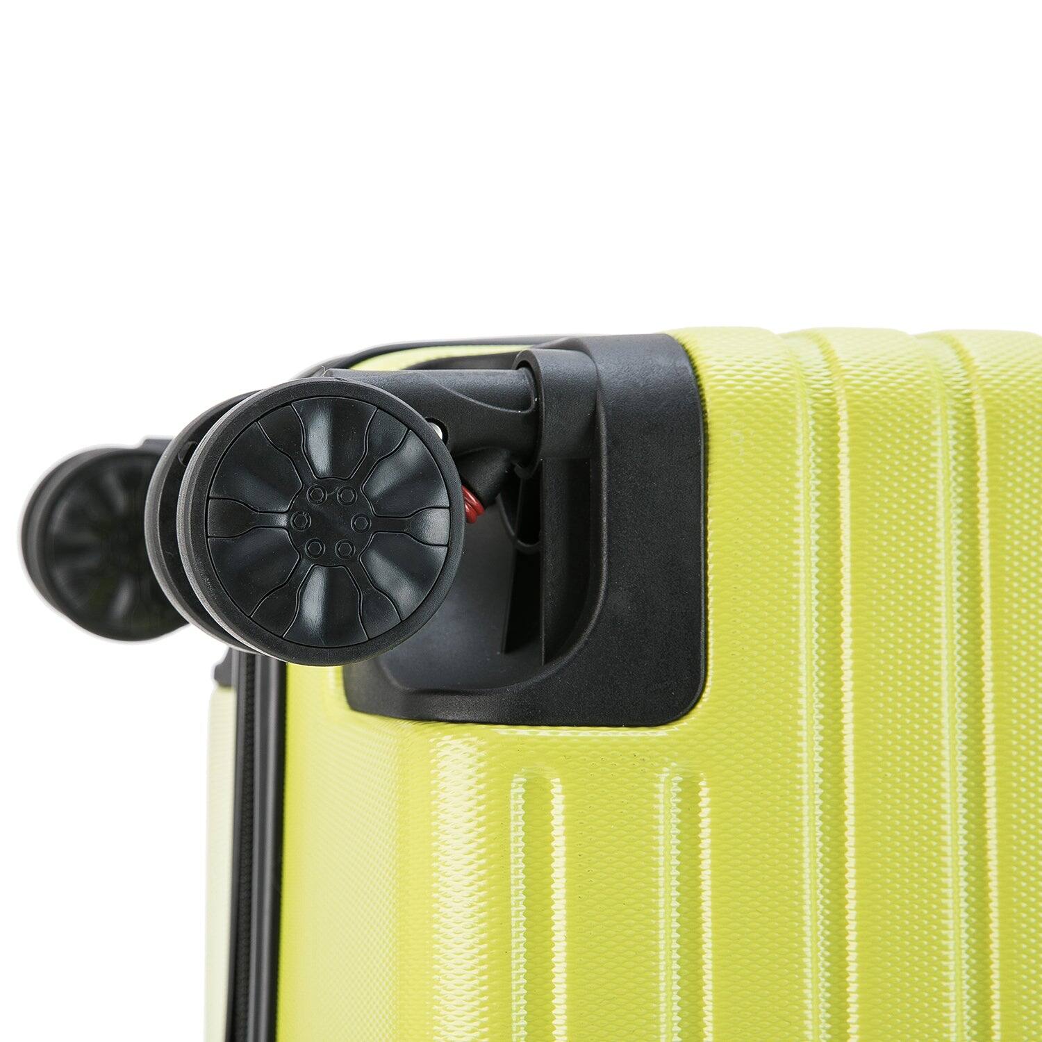 Alt View 1. InUSA - Deep lightweight hardside spinner 3 Piece Luggage Set  20"/24"/28" - GREEN.