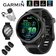 GARMIN
- UP TO 10 DAYS
- HEALTH FEATURES
- MUSIC ON YOUR WRIST
- GARMIN CONNECT APP
SAT 01
10:10
100%
21
VO2 48
8:47p
BACK LAP
GARMIN