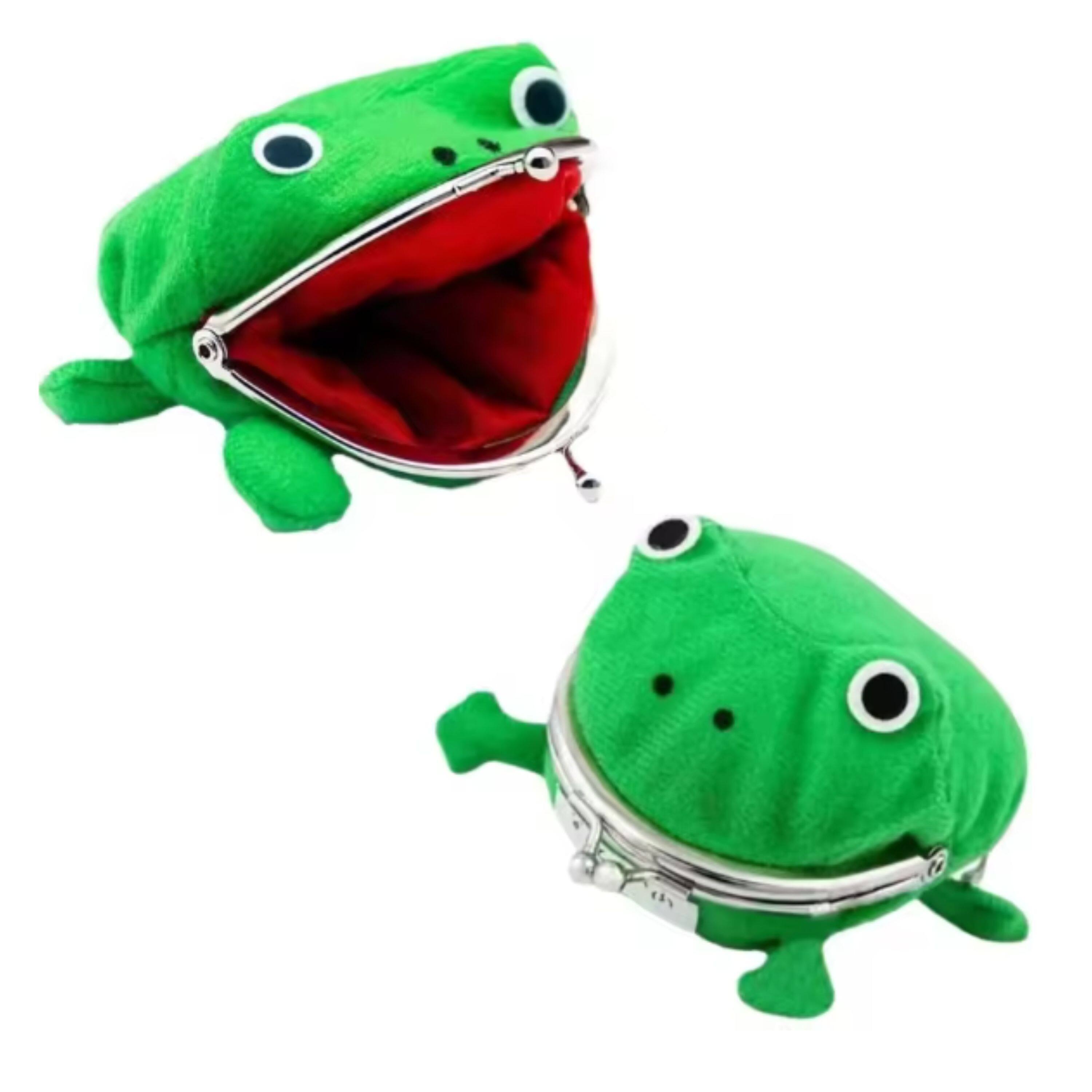 Alt View 4. Kitcheniva - Frog Coin Pouch - Small Cute Coin Wallet - Green.