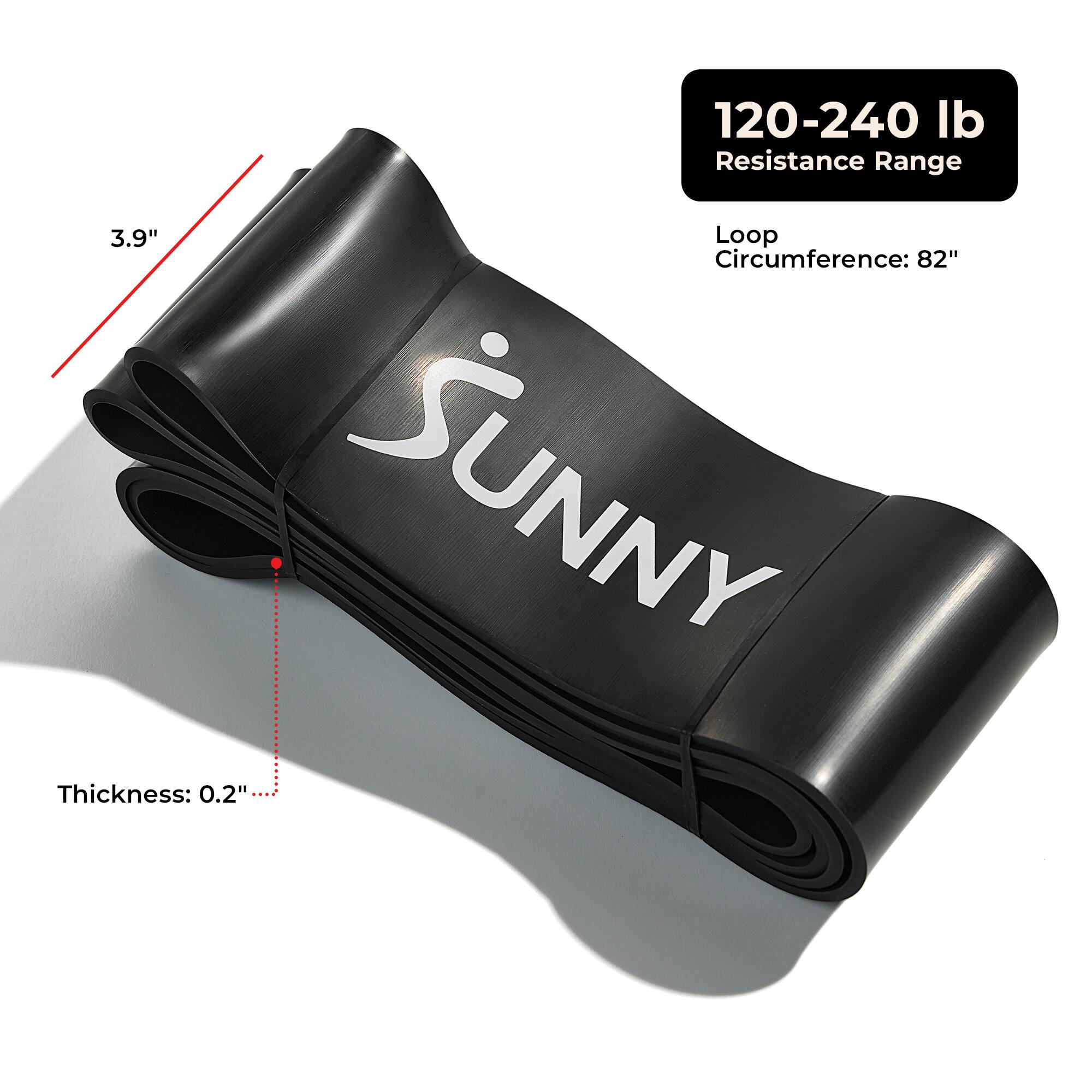 120-240 lb Resistance Range  
3.9" Loop Circumference: 82"  
SUNNY  
Thickness: 0.2"