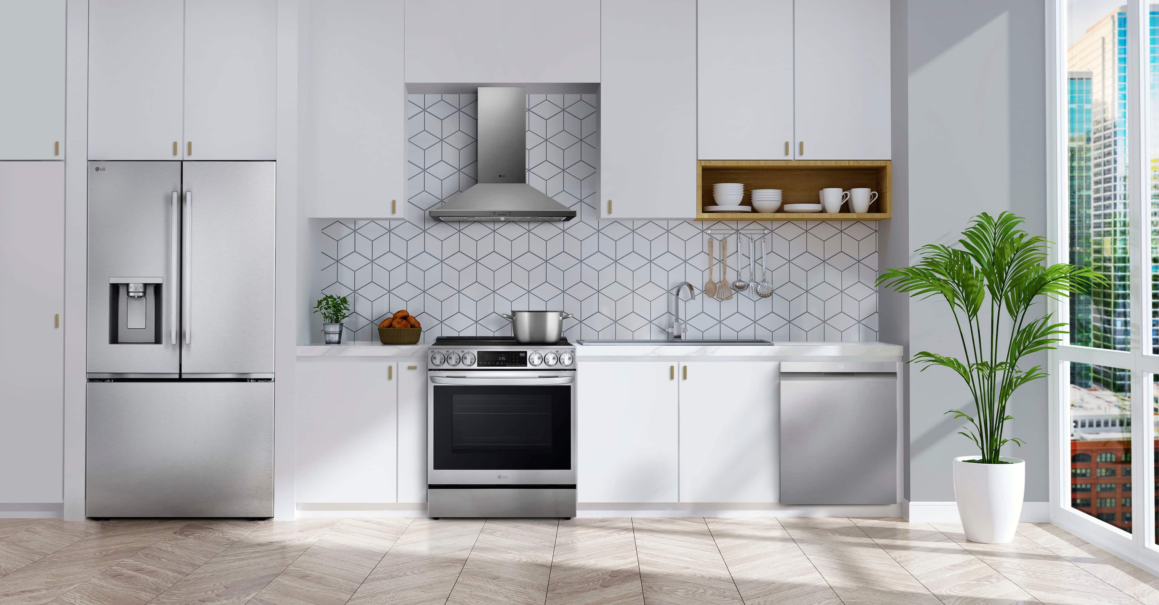 Alt View 24. LG - 24" Top Control Smart Built-in Stainless Steel Tub Dishwasher with 3rd Rack, QuadWash Pro and 46dB - Stainless steel.