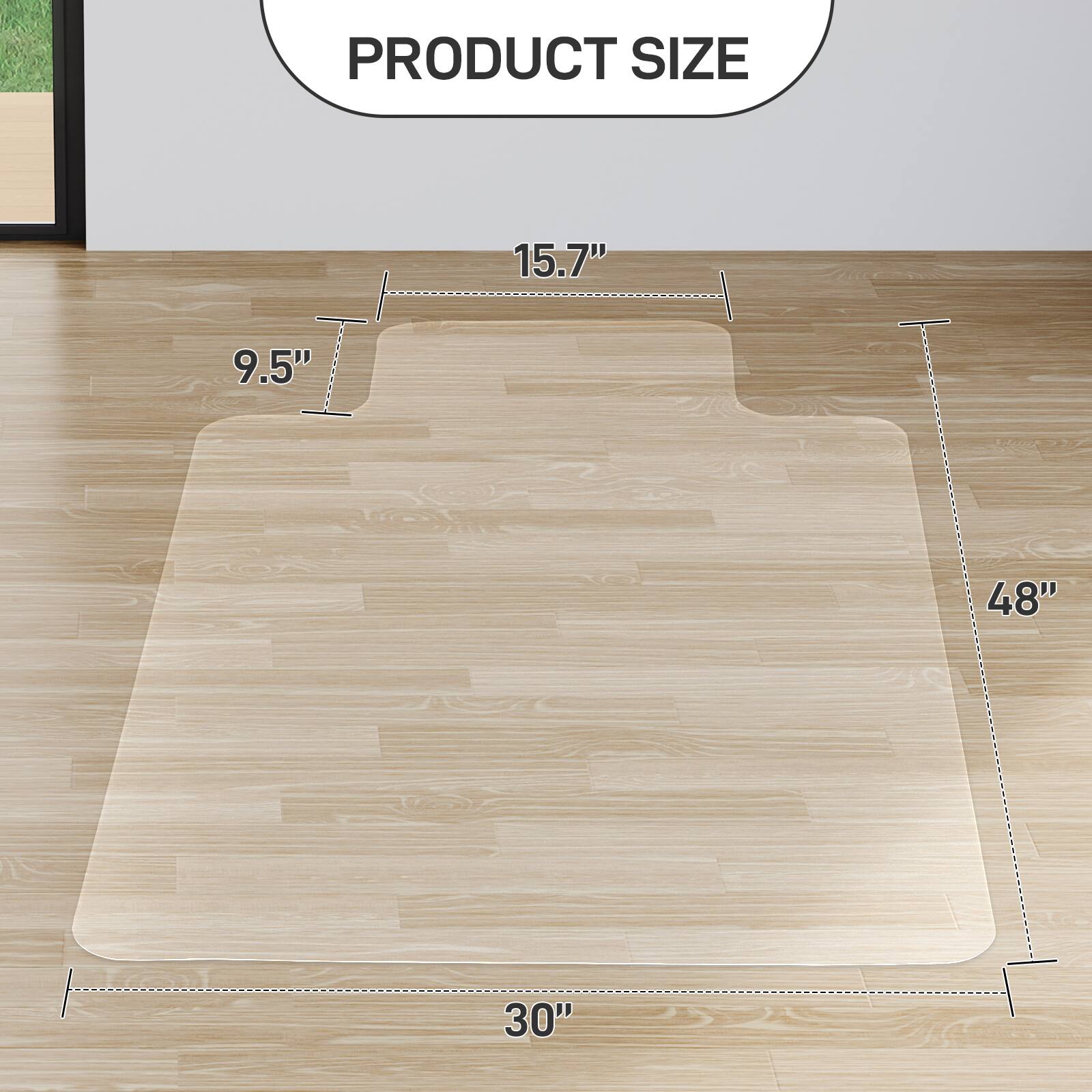 PRODUCT SIZE

15.7"  
9.5"  
48"  
30"