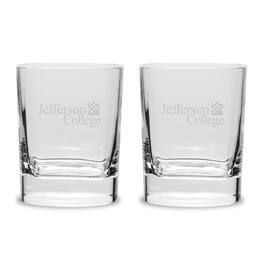Jardine - Jefferson Vikings 2-Piece 11.75oz. Luigi Bormioli Square Round Double Old Fashion Set - Multicolor