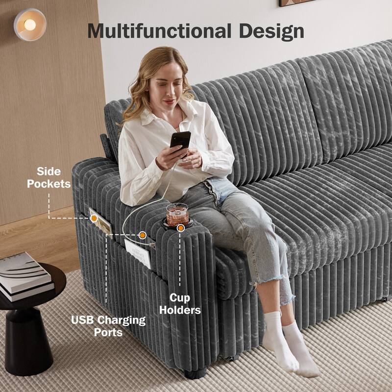 Multifunctional Design

Side Pockets

Cup Holders

USB Charging Ports