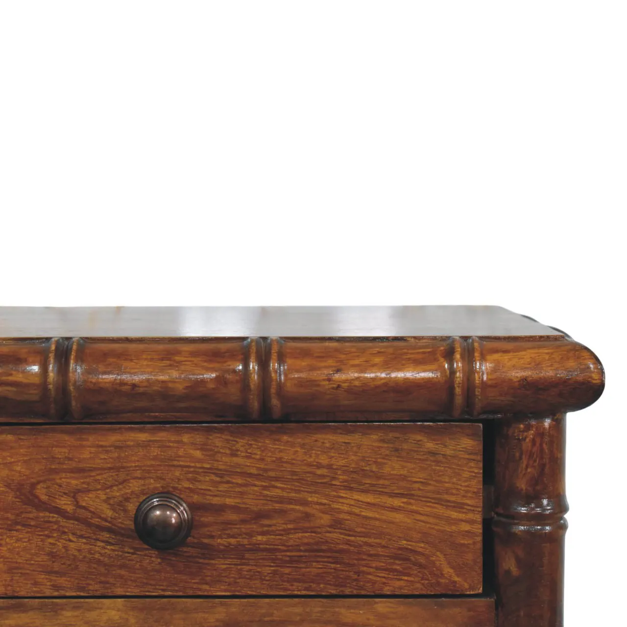Alt View 1. Artisan Furniture - Artisan Furniture Solid Wood Bamboo Two Drawer Wall-Mounted Bedside, Brown - Brown.