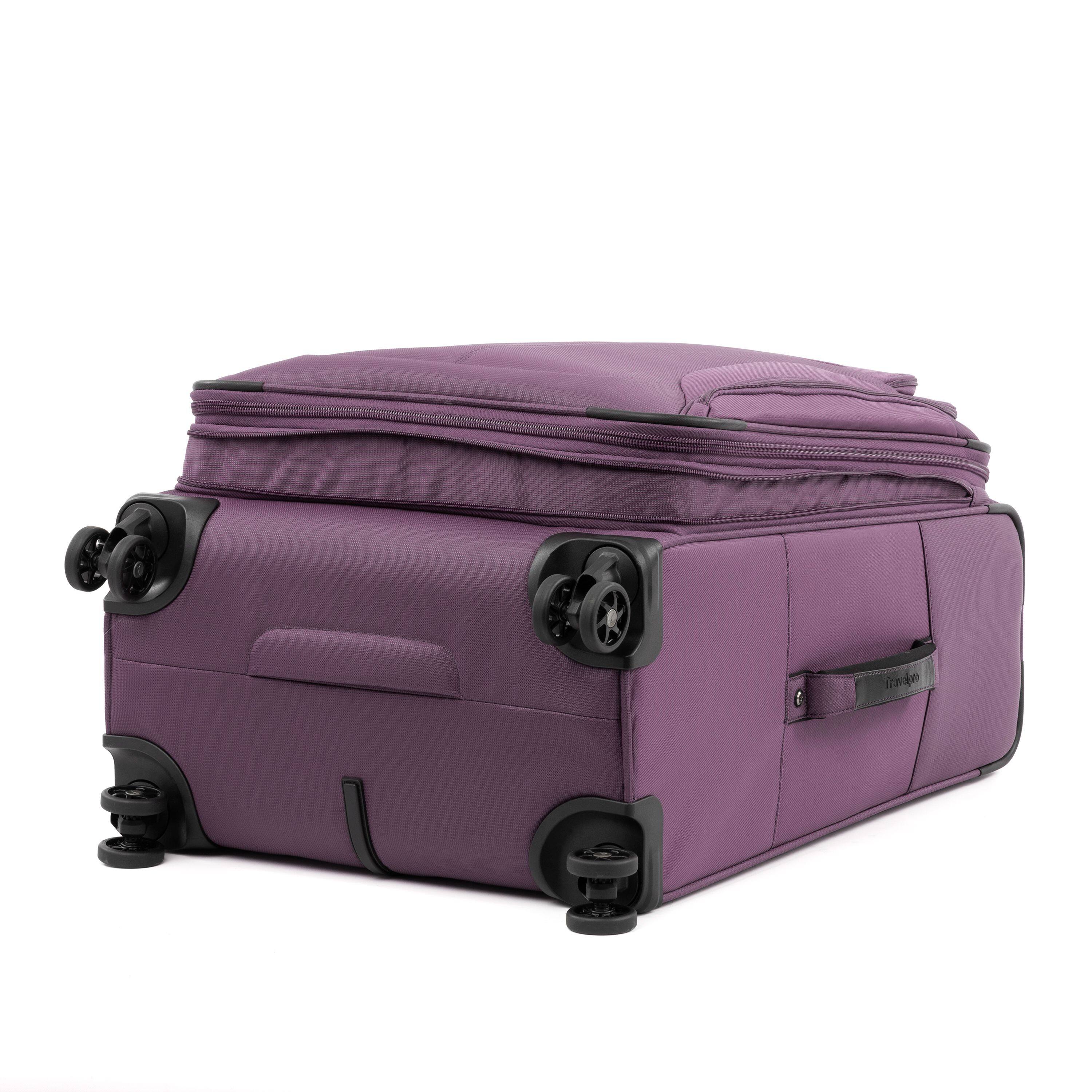 Alt View 1. Travelpro - Tourlite Softside Expandable Luggage 25" Checked Spinner - Deep Purple.