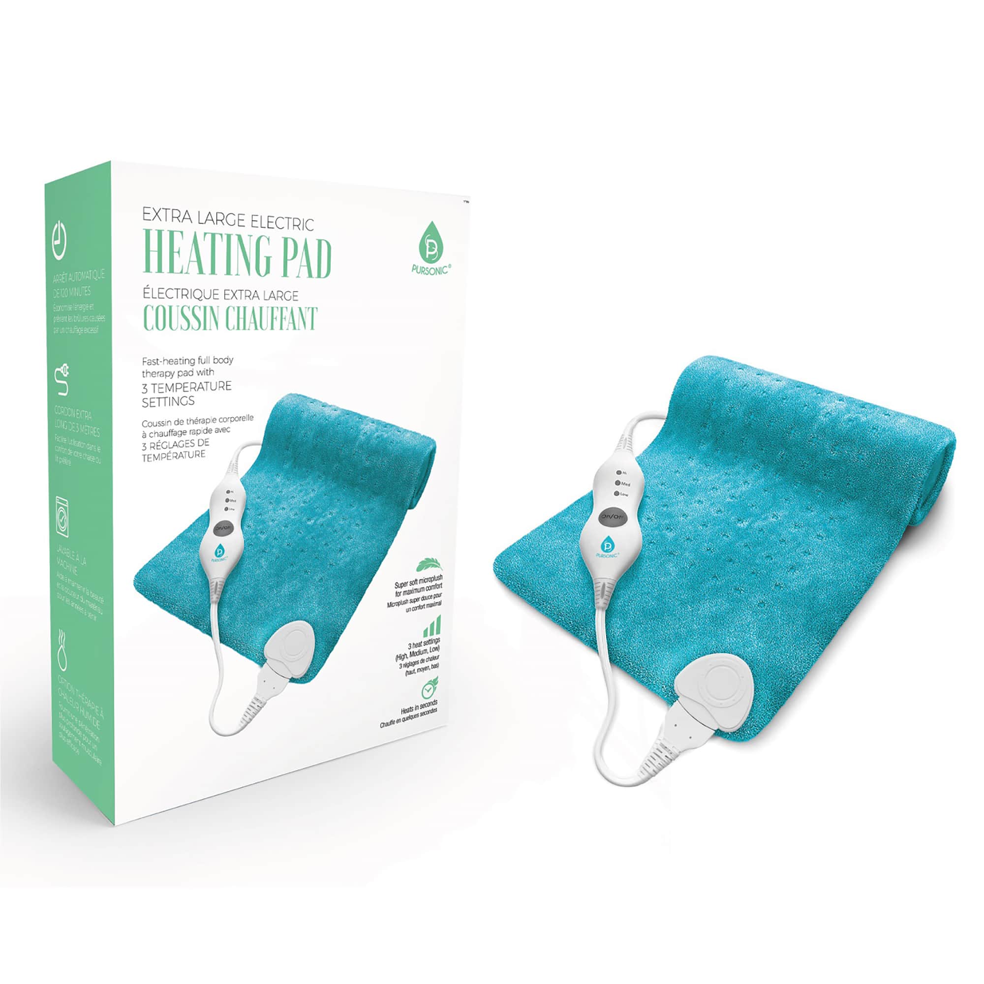 Pursonic - Electric Heating Pad - Teal
