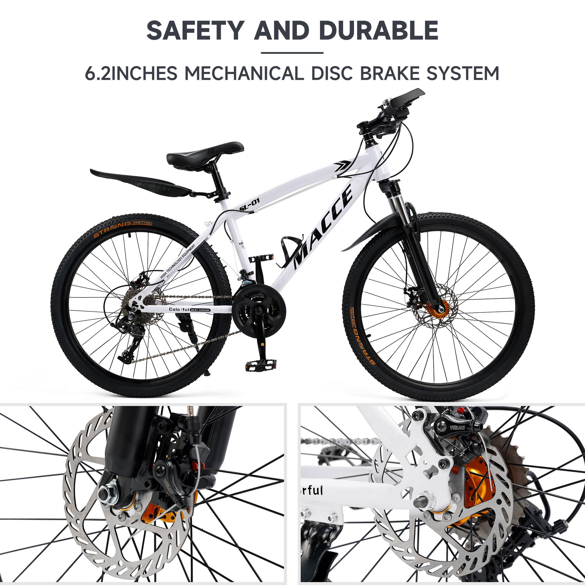 SAFETY AND DURABLE  
6.2 INCHES MECHANICAL DISC BRAKE SYSTEM