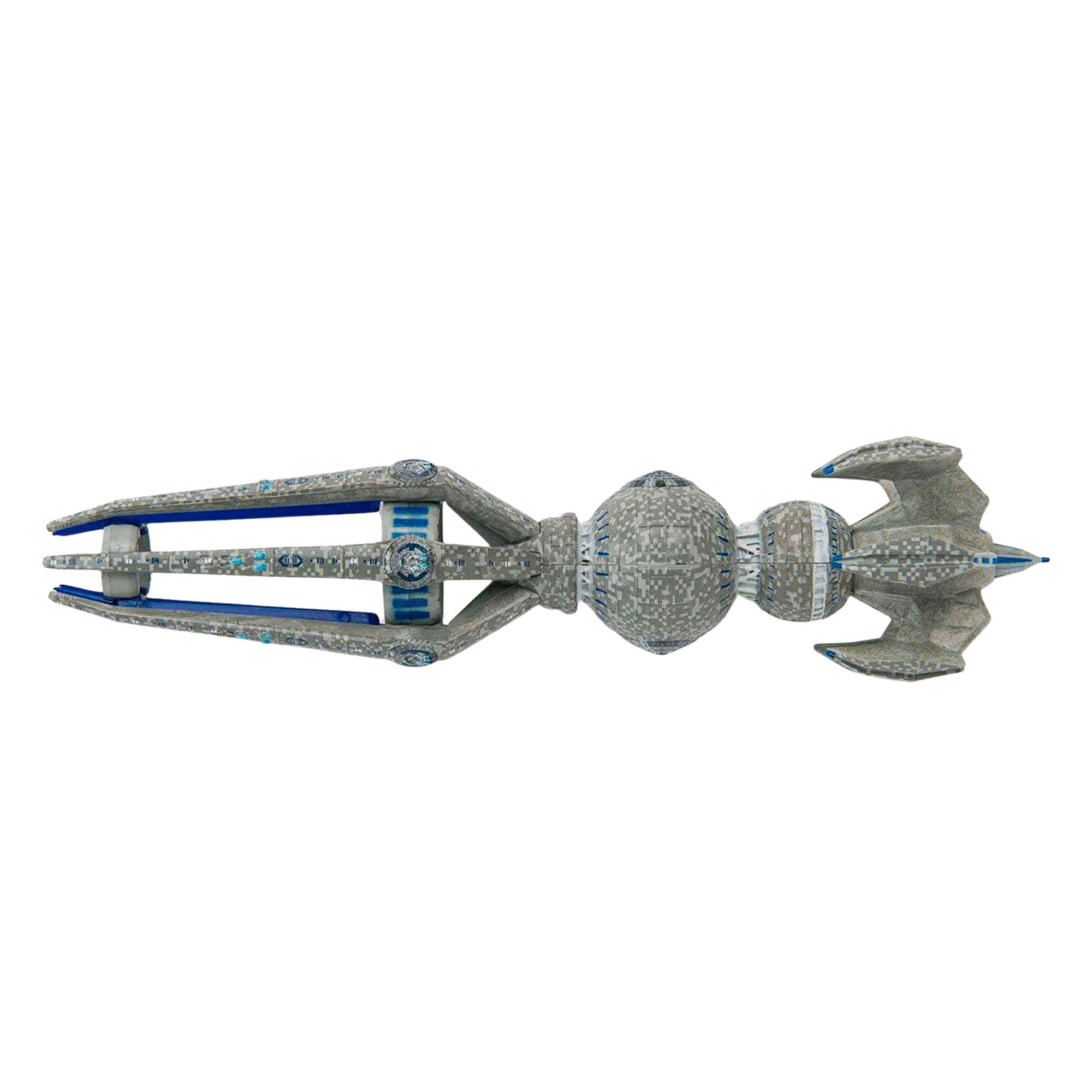 Alt View 4. Eaglemoss - Eaglemoss Star Trek Starship Replica | Krenim Temporal Weapon Ship - Blue.