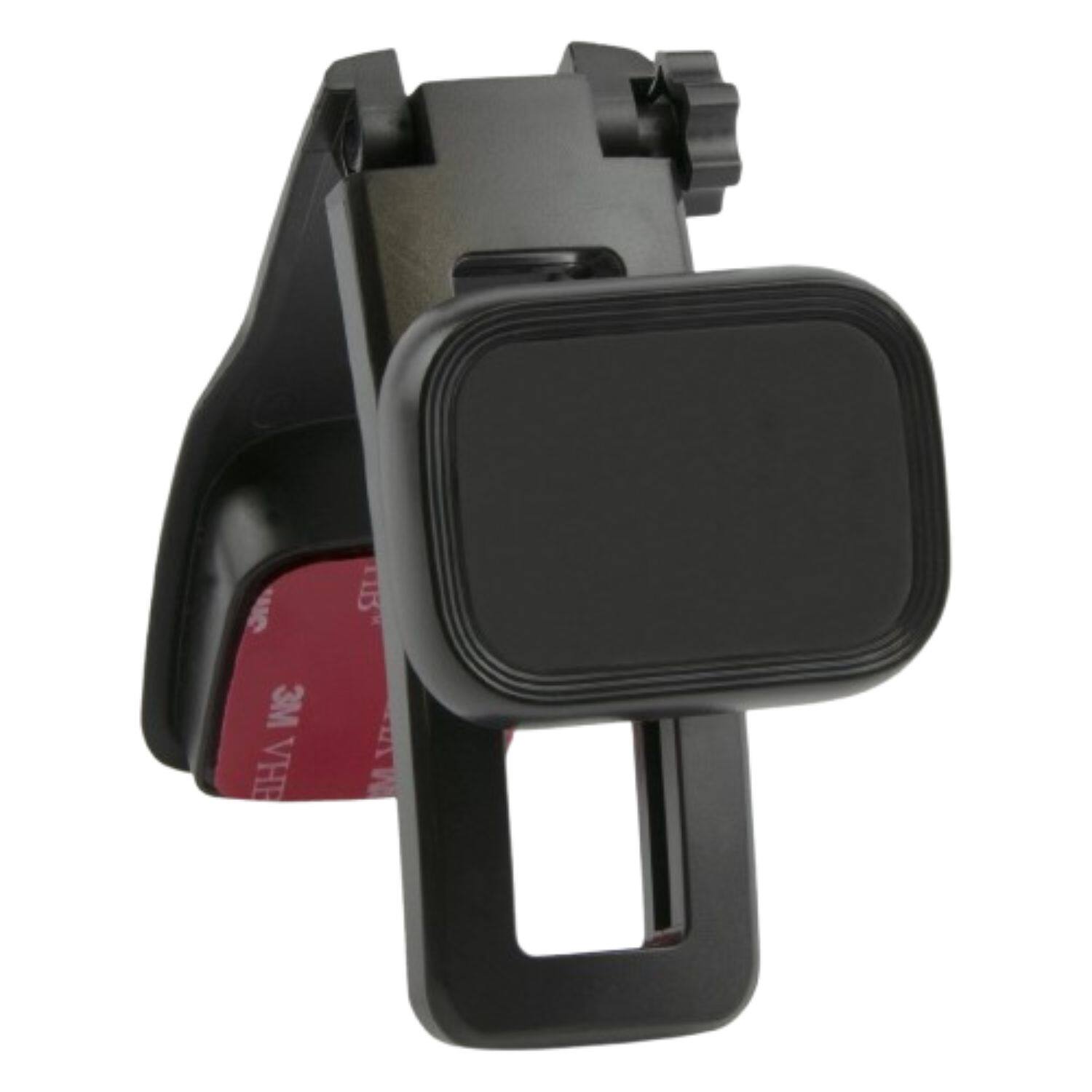 Front. Stock Preferred - Adjustable Hanging Magnetic Car Phone Holder - Black.