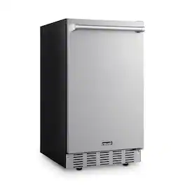 NewAir - 18” Undercounter Clear Ice Maker, 62–100 lbs. per Day, Outdoor-Rated Built-In or Freestanding - Stainless Steel
