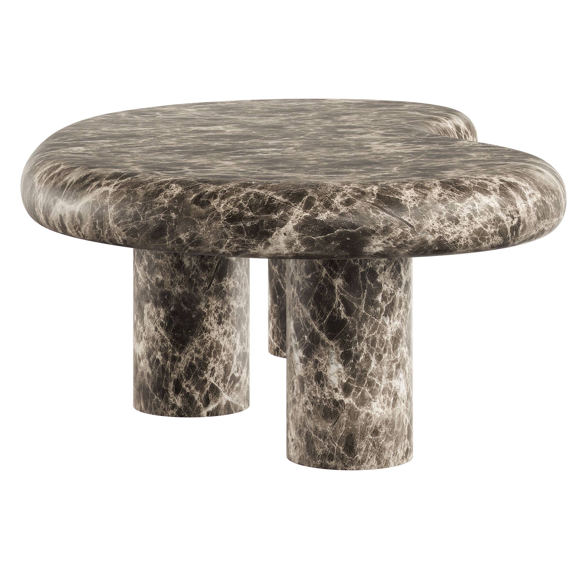 Alt View 4. Modway - Elowen Outdoor Patio Coffee Table by Modway - Dark Emperador Marble.