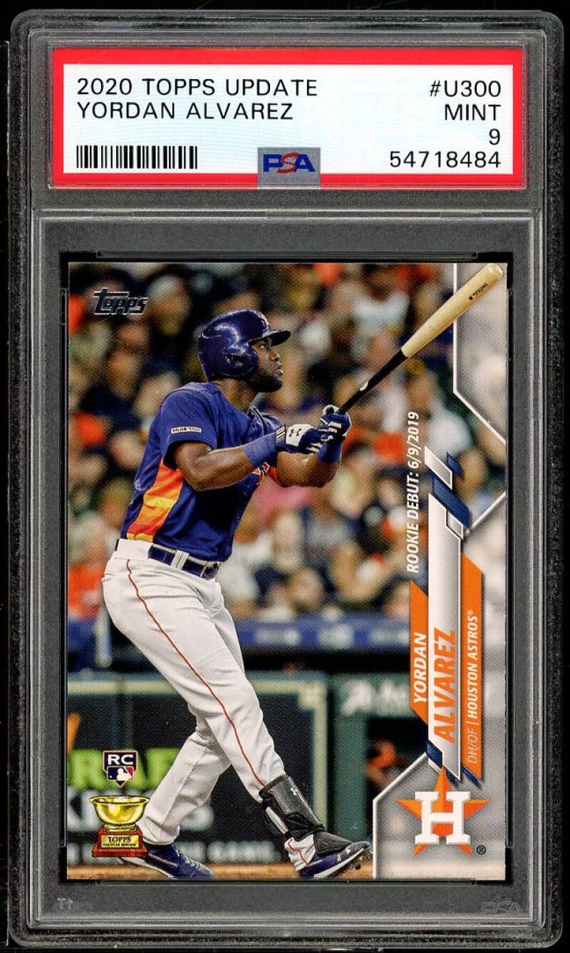 Yordan Alvarez Rookie Card 2020 Topps Update #300 PSA 9