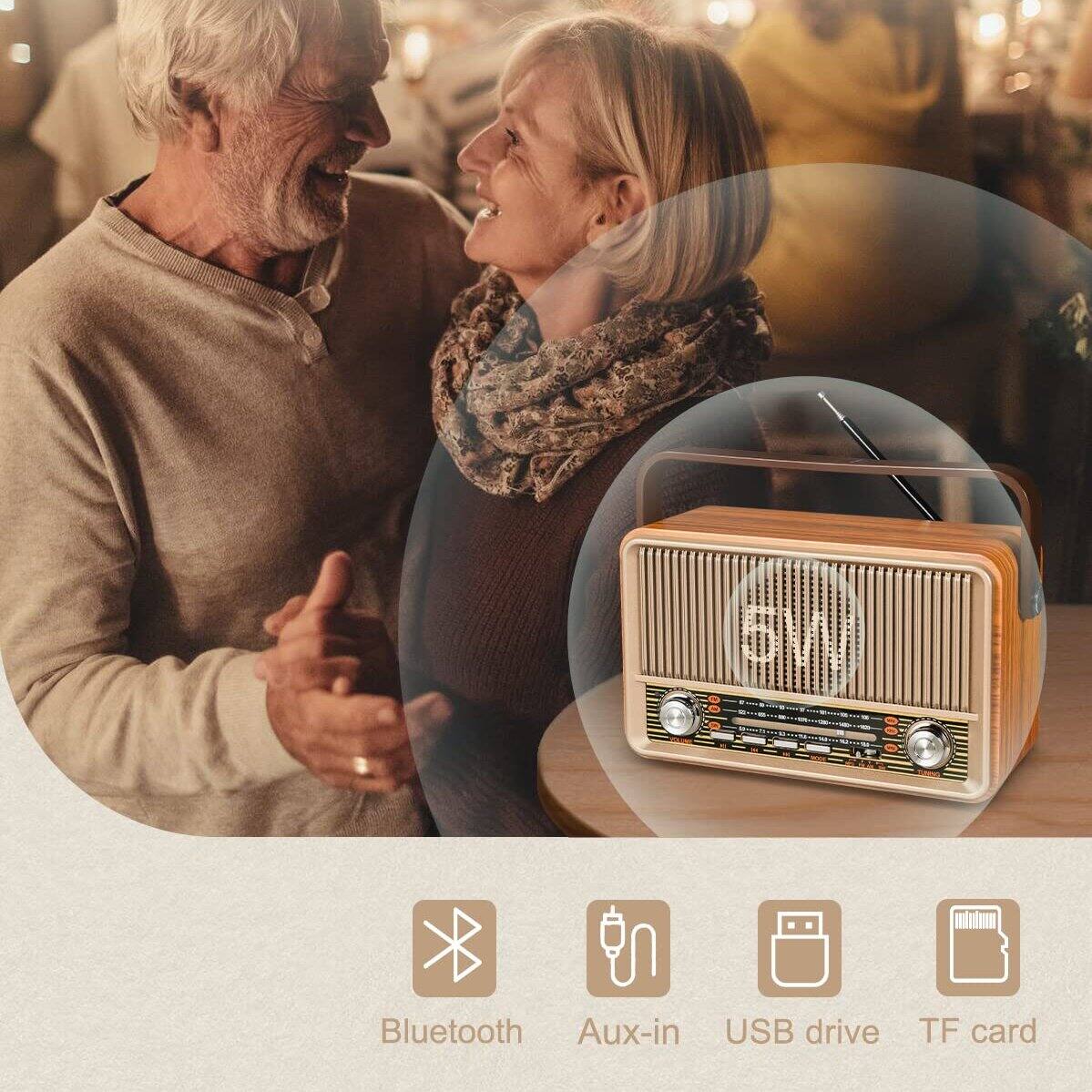 Bluetooth, Aux-in, USB drive, TF card