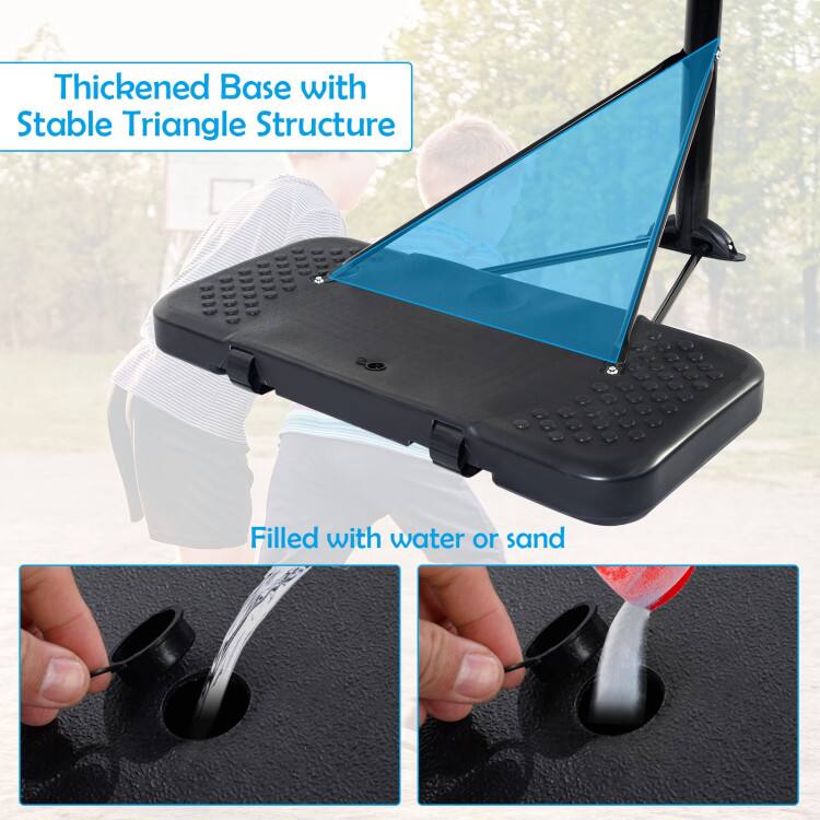 Thickened Base with Stable Triangle Structure

Filled with water or sand