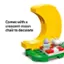 Comes with a crescent-moon chair to decorate.