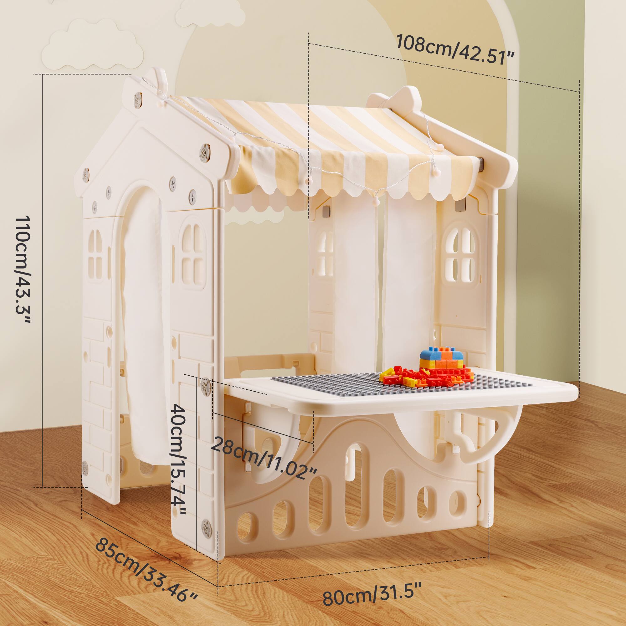 108cm/42.51"  
110cm/43.3"  
40cm/15.74"  
28cm/11.02"  
85cm/33.46"  
80cm/31.5"