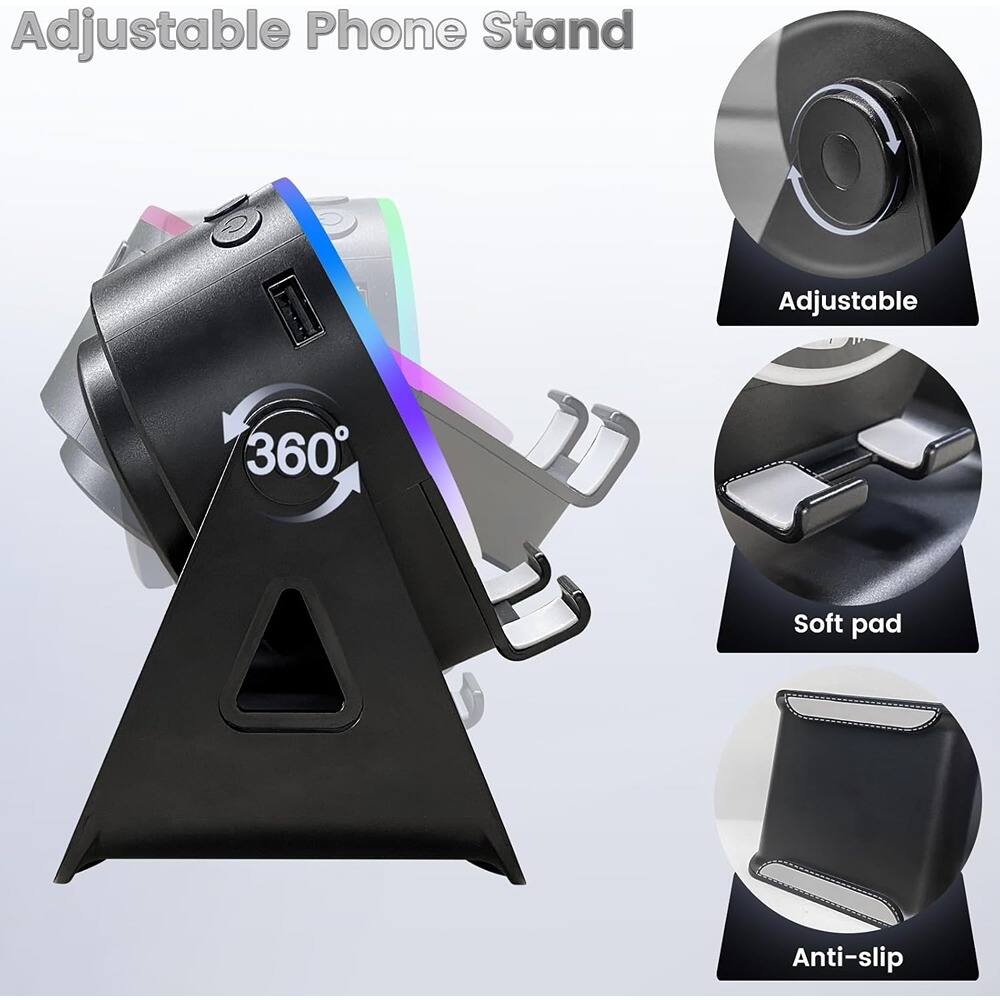 Adjustable Phone Stand

- Adjustable
- 360°
- Soft pad
- Anti-slip